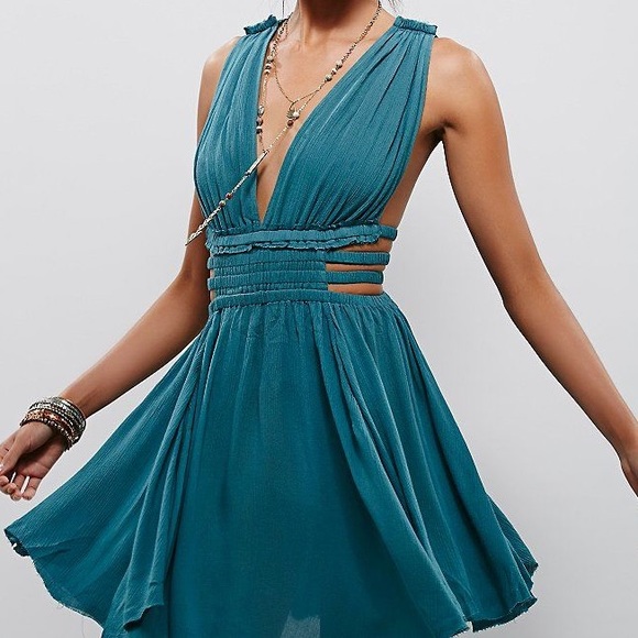 Fit + Flare DRESS Feel the Flava Mini Cutout NEW - Picture 2 of 8